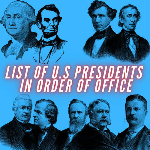 List of U.S. Presidents in order of office, divide the sea, dividethesea, www.dividethesea.com, names of US presidents, names of U.S. Presidents, who are all the presidents in America,